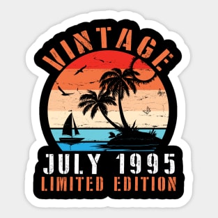 Vintage July 1995 Ltd Edition Happy Birthday Daddy Mom Uncle Brother Husband Cousin Son 25 Years Old Sticker